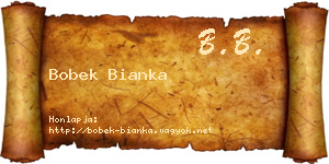 Bobek Bianka névjegykártya