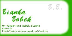 bianka bobek business card